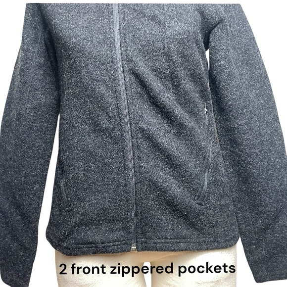 Ibex 100% Merino Wool Jacket Sweater Charcoal Gray Full Zip Fitted USA Made Med - Picture 7 of 16